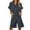 Dark Gray, variant on Horkkom Summer Lounge Sets for Women 2 Piece Sets Short Sleeve Button Down Shirts Elastic Waist Drawstring Shorts with Pockets Outfits Casual Loose Matching Sets, Gifts for Women L