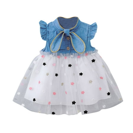 

Youth Shirt Leotards Dress for Girls Baby Dresses Star Girls Kids Denim Princess Outfits Clothing Girls Dress&Skirt Birthday Dress for Toddler Size 8 Girls Shirts