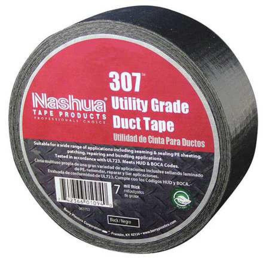 NASHUA 307 Duct Tape,48mm x 55m,7 mil,Black