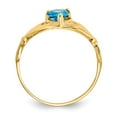 thumbnail image 2 of 14K Yellow Gold Ring Band Themed (12) December Cubic Zirconia CZ Blue, Size 5, 2 of 5
