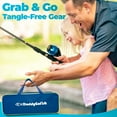 thumbnail image 6 of DaddyGoFish Kids Fishing Pole – Telescopic Rod & Reel Combo with Collapsible Chair, Rod Holder, Tackle Box, Bait Net and Carry Bag for Boys and Girls, 6 of 7