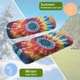 thumbnail image 5 of Uorisanigo Rainbow Spiral Tie Dye Golf Seat Cushion Cover Breathable Dress UP Older Golf Cart Vinyl Seat Anti-Slip Seats Cushion and Backrest Pad Universal More 2-Seater Golfing Carts, 5 of 7