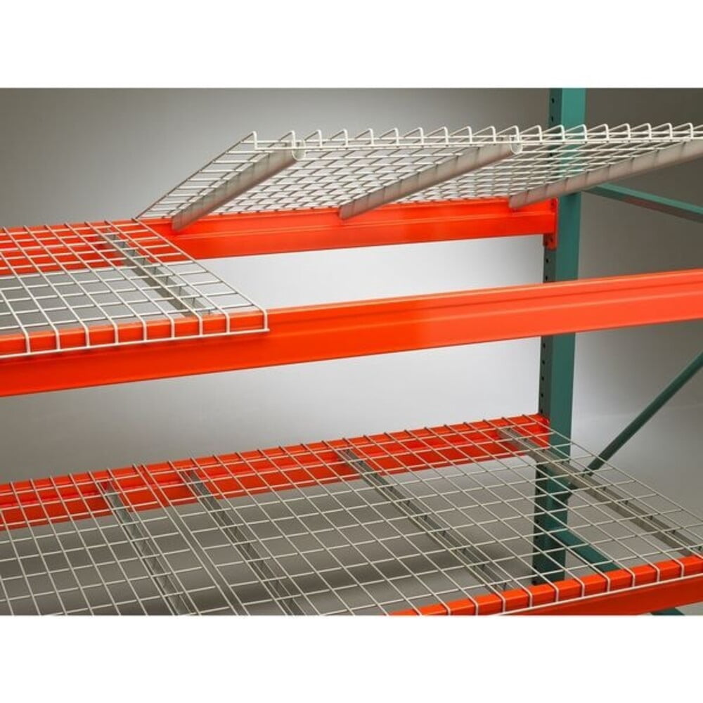 Pallet Rack Decking, Steel Wire, 46 in W, 42 in D, Gray, Powder Coated Finish, Gauge: 5