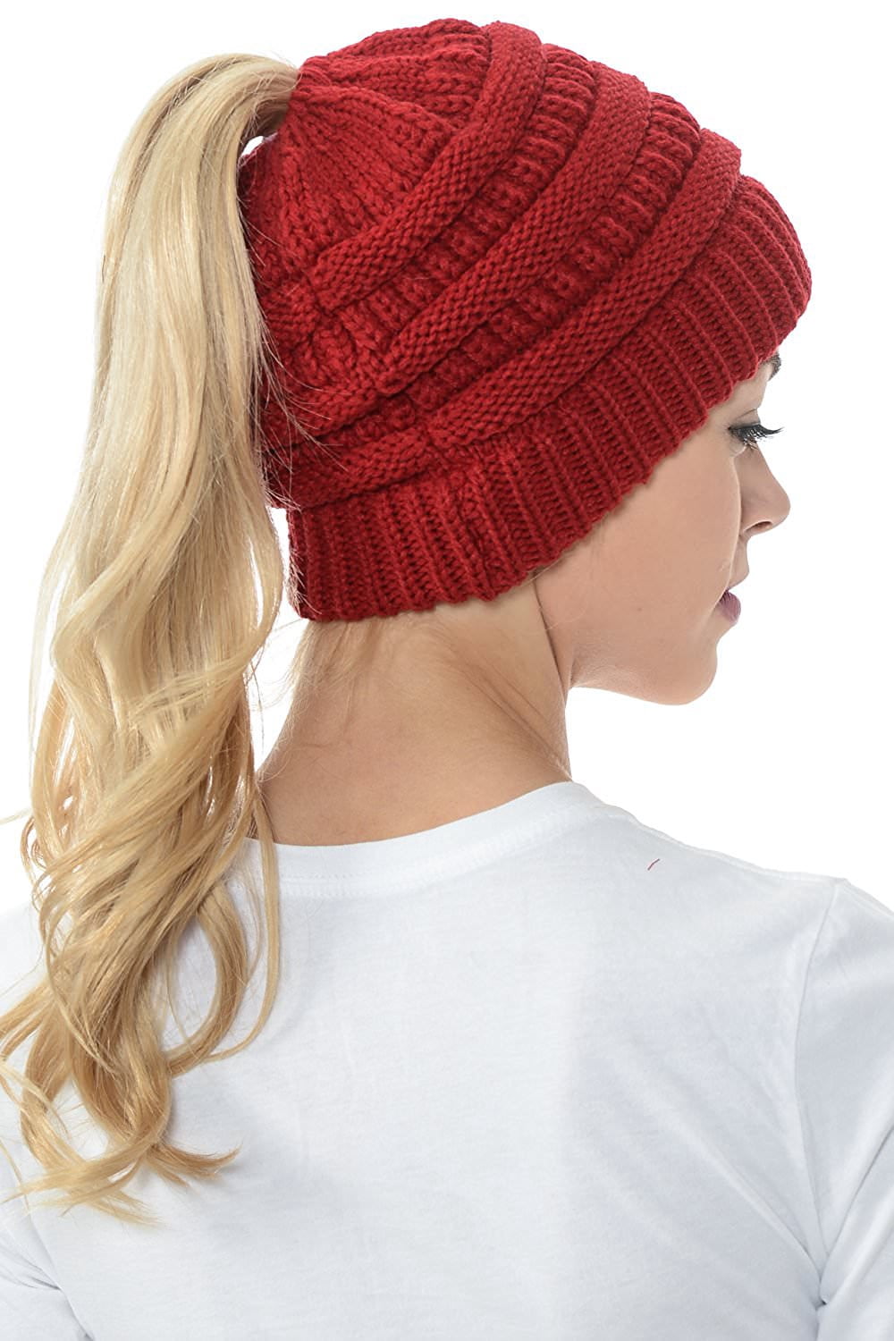 Cute Beanie Hat Tail Knit Hat -Winter 