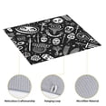 thumbnail image 4 of ZICANCN Dish Drying Mat for Kitchen Countertop, Black Evil Skeleton Drainer Mats with Non-slip Rubber Backed, Super Absorbent Easy Clean Rack Pad, 16x18 Inches, 4 of 9