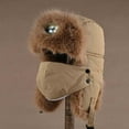 thumbnail image 2 of ZQUUVOU Men's and Women's Trooper Trapper Hat Winter Ski Hat with Ear Flap Mask Faux Fur Thermal Ski Windproof Khaki, 2 of 3