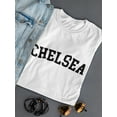 thumbnail image 3 of Chelsea Black Text  Women White T-Shirt, Female Large, 3 of 4