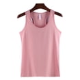 thumbnail image 1 of Qarigey Chaleco de algodón para mujer, ropa recortada de moda de punto, camiseta transpirable fresca, camisas de fondo exterior de primavera, Prendas para la parte del cuerpo Rosado XXL Qarigey AP010463-23B, 1 of 6