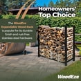 thumbnail image 6 of WoodEze Heavy Duty Expandable 4ft Firewood Rack Outdoor | Steel Log Holder Stand for Wood Storage | Firewood Organizer | Wood Pile Rack for Patio Backyard | 1/2 Face Cord Capacity, 6 of 7
