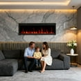 thumbnail image 3 of Garvee 68" Electric Fireplace Heater with Remote Control and 12 Color Flames, Wall Mounted/Recessed, 750W/1500W, Black, 3 of 7