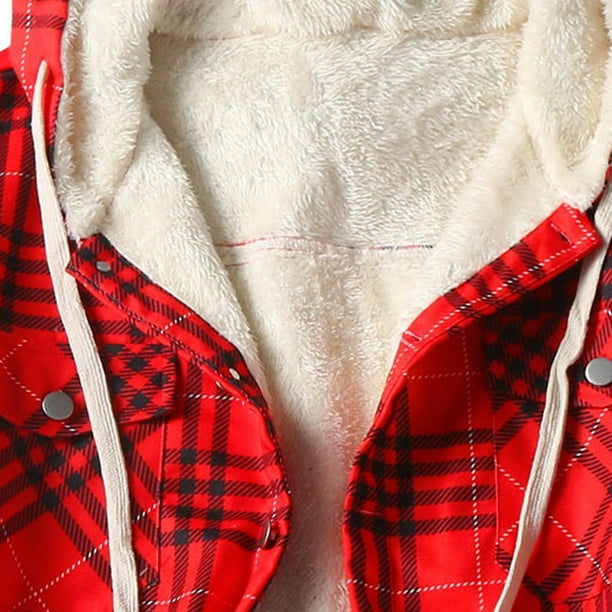 Plaid jacket with shop fleece lining