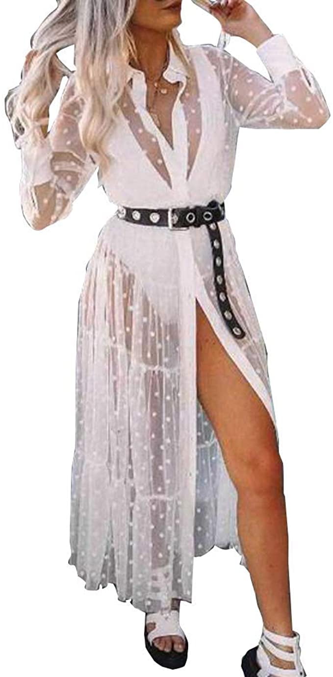 long sheer cover up dress