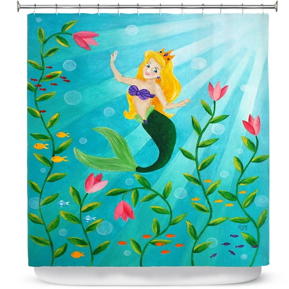 Shower Curtains 70" x 93" from DiaNoche Designs by nJoy Art - Mermaid