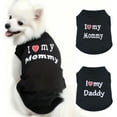 thumbnail image 3 of 2 Pack Dog Shirt for Small Dog Boy Girl Puppy Clothes Love Mommy I Love My Daddy Summer Shirt Soft Breathable Male Female Pet Outfits, 3 of 3