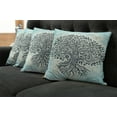 thumbnail image 5 of Ambesonne East Throw Pillow Cover 4 Pack, Chinese Bonsai Roots, 16", Indigo Cream Pale Blue, 5 of 5