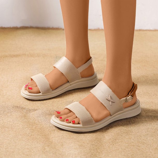 WILLBEST Sandalias De Playa Para Mujer, Chanclas Transparentes De Verano, Zapatos Tejidos De Paja, Tacones Altos De Gran Tamaño, Zapatillas Informales De Pescador, Moda Para Mujer