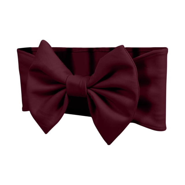 Funda elástica para el respaldo de la silla - Nudo decorativo de flores, tela elástica engrosada, decoración festiva roja • Se adapta a sillas de banquete y comedor • Elegante acento navideño para