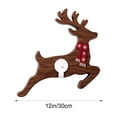 thumbnail image 2 of Deer Glow LED Christmas Reindeer Wall Decorations 3D Wooden Light Up Decor, Indoor Home Display Holiday Accent Hanging Ornament for Fireplace Window Living Room Party Festive Scene (12pcs 12in), 2 of 8