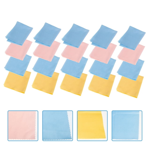 BRIGHTFUFU 20Pcs Instrument Cleaning Cloth Super Durable Microfiber Polishing Cloth for Musical Instruments