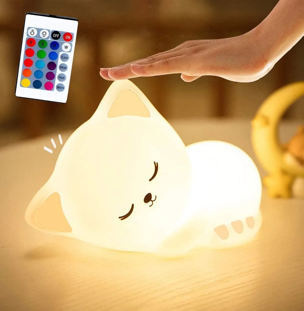 Eillazm Cute Cat Night Lamp Night Lights for Kids Bedroom Toddler Baby
