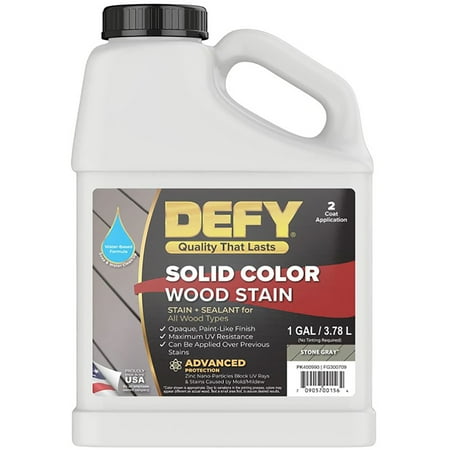 DEFY Solid Wood Stain Stone Gray gal