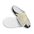 thumbnail image 3 of Balery Golden Lotus Pattern Women's Fuzzy Memory Foam Slippers Fluffy Winter House Shoes Indoor and Outdoor-35/36, 3 of 7