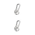 thumbnail image 1 of Injueey LLavero de hombre con hebilla, llavero chapado en aleación de Zinc, mochila decorativa, cartera, llavero colgante, soporte para Plata 2Conjunto, 1 of 6