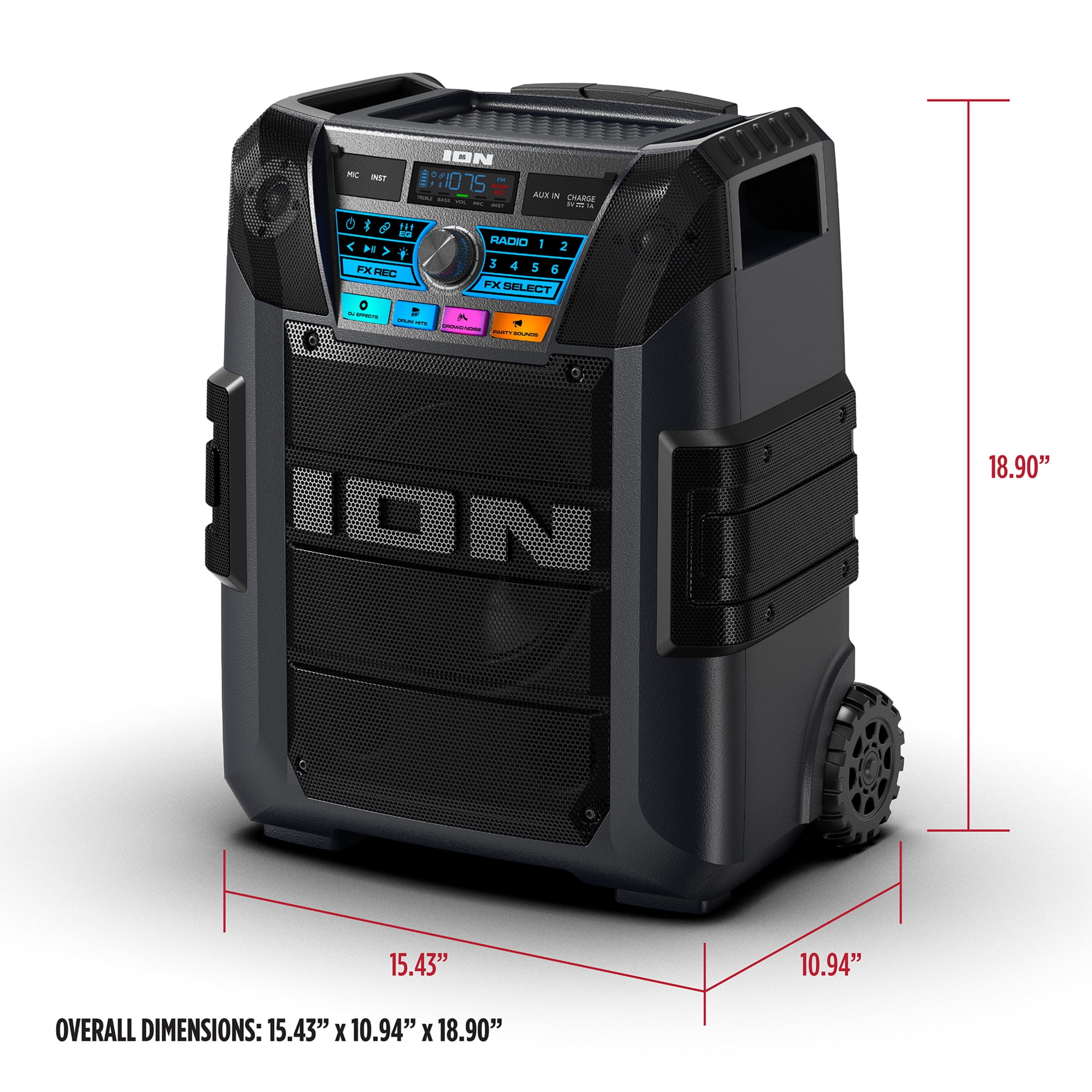ION Audio Tailgater XL - Portable All-Weather Speaker with Premium 5-Speaker Sound