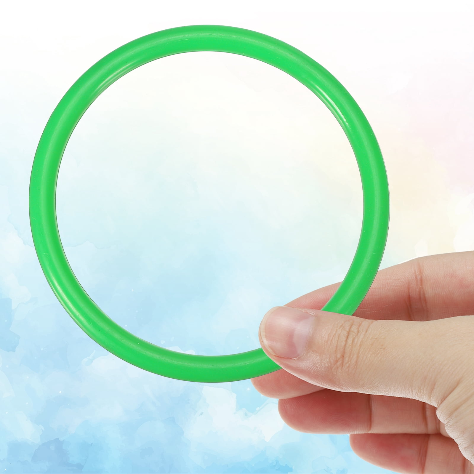 Uxcell Plastic Ring-Toss Rings for Bottles Carnival Rings Plastic Hoops for Speed and Agility Practice Outdoor Party Favor 3.5 Inch Green
