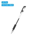 thumbnail image 3 of Uxcell Black Gel Pens,50Pcs Fine Point With Black Soft Grip,0.5mm Roller Ball 150mm, 3 of 7