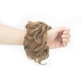 thumbnail image 4 of Hair Extension Ponytail Hair Pieces Clip on Hair Pieces with Elatsic Drawstring Claw Comb Ponytail Messy Chignon Updo Ponytail Scrunchie Donut Hairpiece for Women Girls, 4 of 4