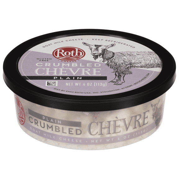 Roth Chèvre Plain Crumbled Fresh Goat Cheese 4oz​