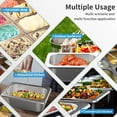 thumbnail image 5 of 6 Pack Stainless Steel Hotel Pan With Lids 1/9 Size 4 Ince Deep Steam Table Metal Food Pan Steamer Trays for Buffet Catering Pans Metal Commercial Kitchen Pans, 5 of 9