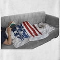 thumbnail image 6 of 4th of July Soft Flannel Fleece Throw Blanket, American Flag in Abstract Style Paintbrush Effect Stripes Happy Day, Cozy Plush for Indoor and Outdoor Use, 50" x 70", Multicolor, by Ambesonne, 6 of 6