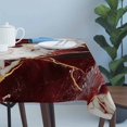 thumbnail image 4 of Marble Red Table Cloth Waterproof Tablecloths, Modern Abstract Gold White Brick Stone Motif Tablecloth Dining Table Cover for Kitchen Party Tabletop Outdoor, Rectangle Tablecloth 54x108 Inch, 4 of 9
