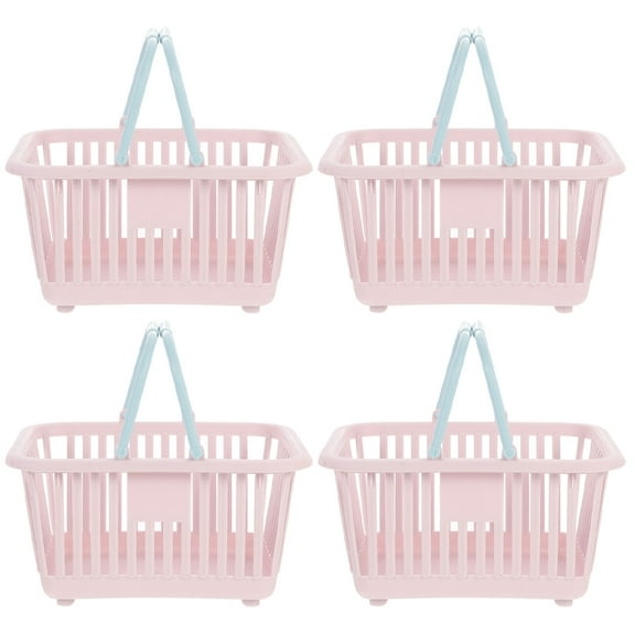 Minkissy 4-Piece Bathroom Storage Baskets Set Portable Organizer for Women and Home