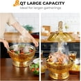 thumbnail image 6 of Vakiorn 8 Qt Gold Stainless Steel Chafing Dishes Elegant Buffet Warmer Set for Catering Events 8Pcs, 6 of 7