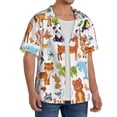 thumbnail image 4 of Sigee Animal Cartoon Style Print Men's Shirts Casual Button Down Short Sleeve Summer Beach Shirt Hawaiian Vacation Shirts Tee Shirt-X-Large, 4 of 7