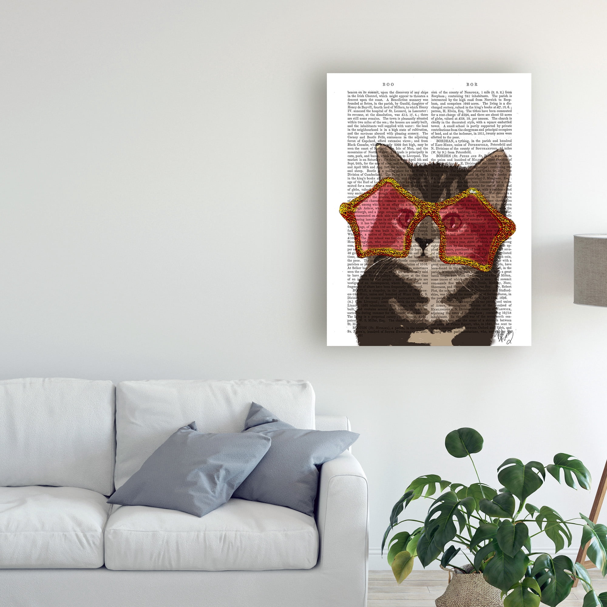 Trademark Fine Art 'Kitten In Star Sunglasses' Canvas Art by Fab Funky