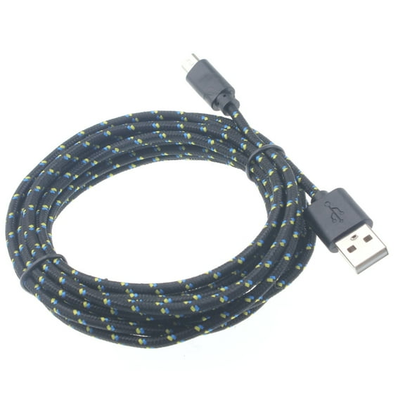 MicroUSB 10ft USB Cable for TCL A30 (A3) - Charger Cord Power Wire Long Compatible With TCL A30 (A3)