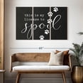 thumbnail image 3 of Elephant Stock Pet License To Spoil Wall Art - Horizontal Multi Panel Canvas - Living Room Wall Decor - Inspirational And Typography Multi Panel - Black And Gray Decor By Lettered & Lined - 50" x 32", 3 of 8