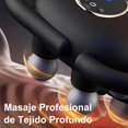 thumbnail image 3 of Pistola de Masaje 4 Cabezales Masajeador Percusión Tejido Profundo 20 y 6 Modos Cuerpo Completo con Temporizador para Aliviar el Dolor Espalda Piernas Cuello (Negro) Familiares Amigos, 3 of 7