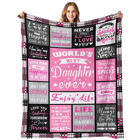 Manta PVDSAVE para hija, 60 x 80 cm, forro polar de franela, regalo
