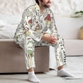 thumbnail image 7 of Cauagu Colorful Mushrooms and Plants Print Men's Long-Sleeve Pajama Set,Soft Button-Front 2Pjs for Men Long Sleeve Men’s Sleepwear-Small, 7 of 7