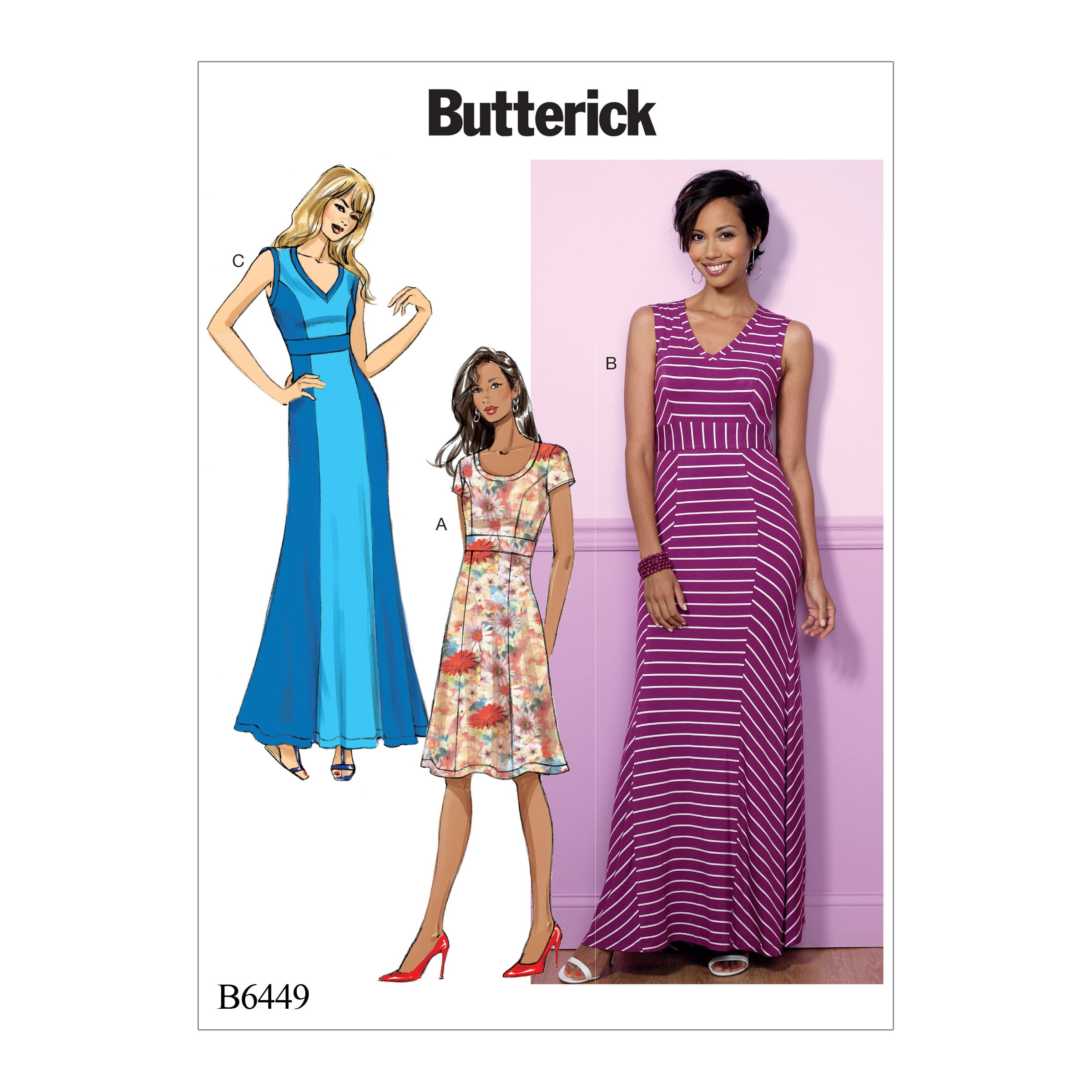 Butterick Pattern Misses' Dress-8-10-12-14-16 - Walmart.com