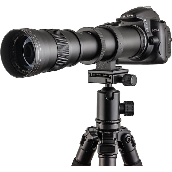 JINTU 420-800mm Telephoto Lens, f/8.3-16 Manual Zoom for Canon DSLR Cameras, Super HD Multi-Coated Glass, Lightweight Travel Wildlife Photography Lens