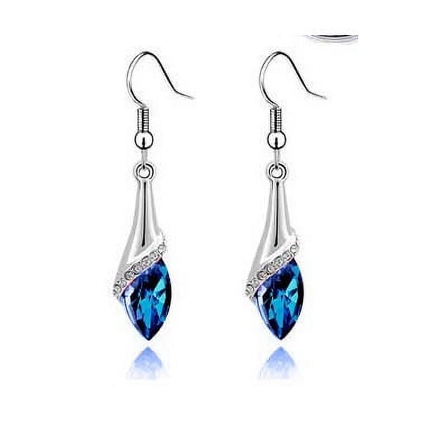 Pendientes de estilo joyería con brillantes diamantes de cristal austriaco, pendientes de pianista, regalo ideal, cómodos de llevar, buen material