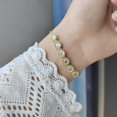 thumbnail image 1 of Pulseras coreanas elegantes con incrustaciones de diamantes de imitación, pulsera con dije de flor de Color dorado para mujer, accesorios de joyería de moda, regalos de fiesta Dengxun unisex, 1 of 2