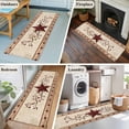 thumbnail image 6 of Red Texas Star Rustic 2'x6' Runner Rug, Farmhouse Berry Brown Wooden Washable Non-Slip Area Rugs for Hallway Kitchen Floor Bedroom Entryway, StainResistant Laundry Carpet Decoration Indoor Mat, 6 of 9