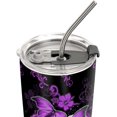 thumbnail image 3 of 20oz Butterfly Gifts for Women, Monarch Butterfly Gifts, Valentines Day Gifts for Her, Coffee Thermos Coffee Gifts for Women, Purple Butterfly Tumbler Cup, Insulated Travel Coffee Mug with Lid, 3 of 6